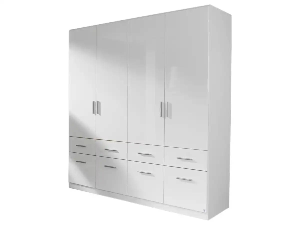 Bild 1 von Kleiderschrank weiß hochglanz - rauch - 181 cm - CELLE