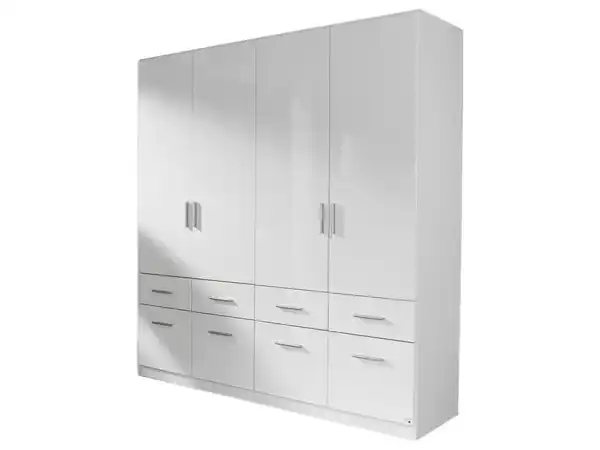 Bild 1 von Kleiderschrank weiß hochglanz - rauch - 181 cm - CELLE