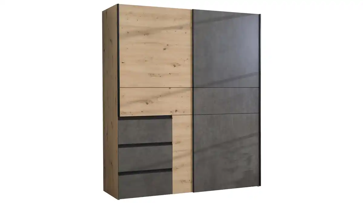 Bild 1 von Schwebetürenschrank Artisan Eiche - grau 170 cm - WINN