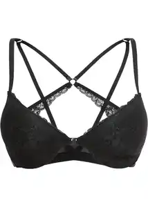 Vorderverschluss Schalen BH mit Racerback, 95, Schwarz