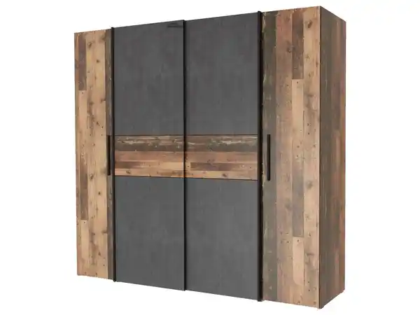 Bild 1 von Kleiderschrank Old Wood - grau - 200 cm - KALIXTUS