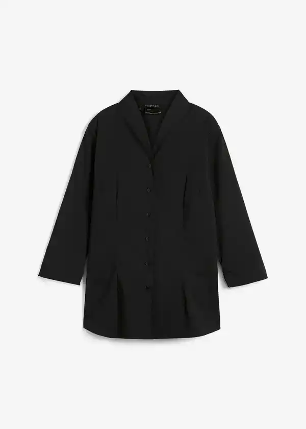 Bild 1 von Bluse mit Stehkragen, 36, Schwarz
