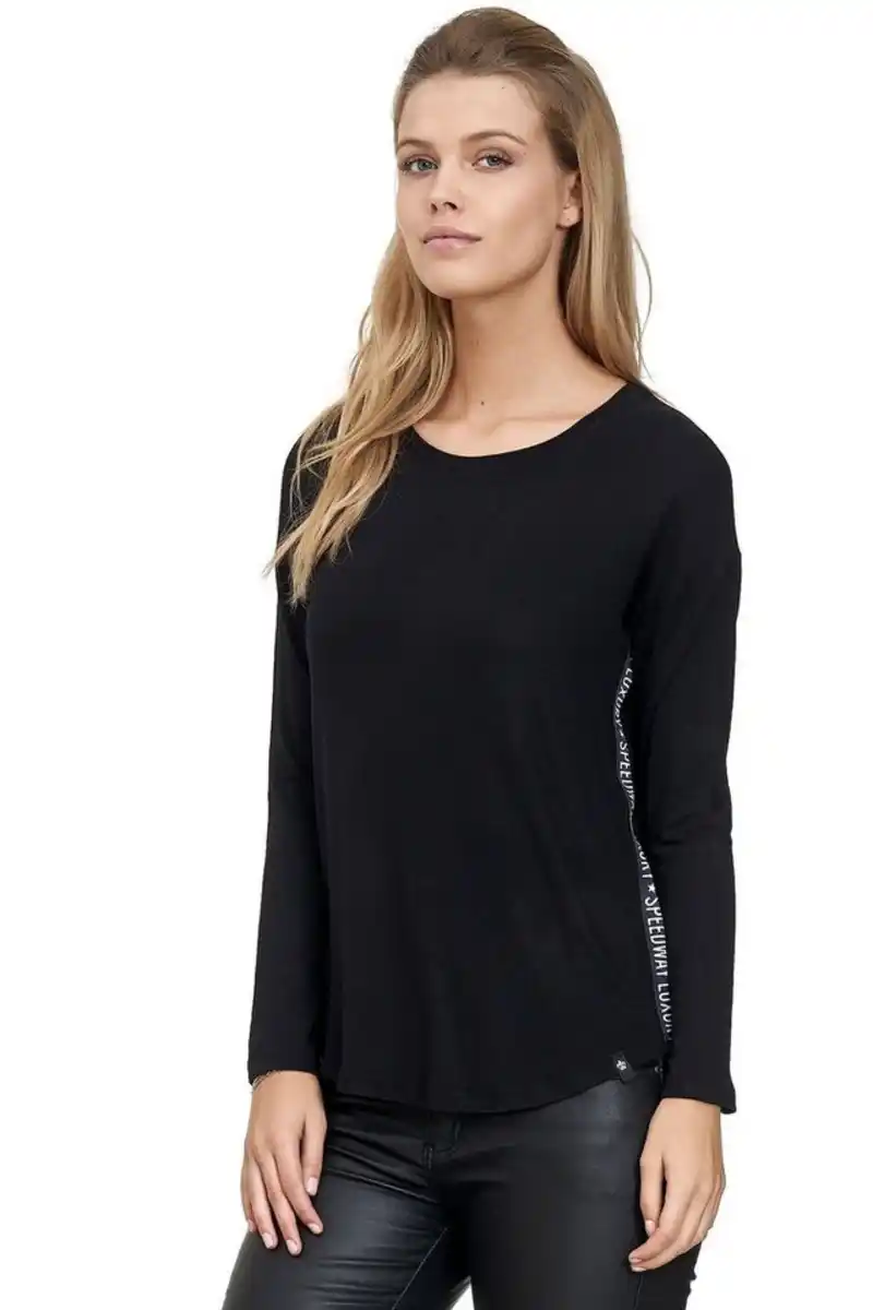 Bild 1 von Decay Langarmshirt mit schwarzen Seitenstreifen
