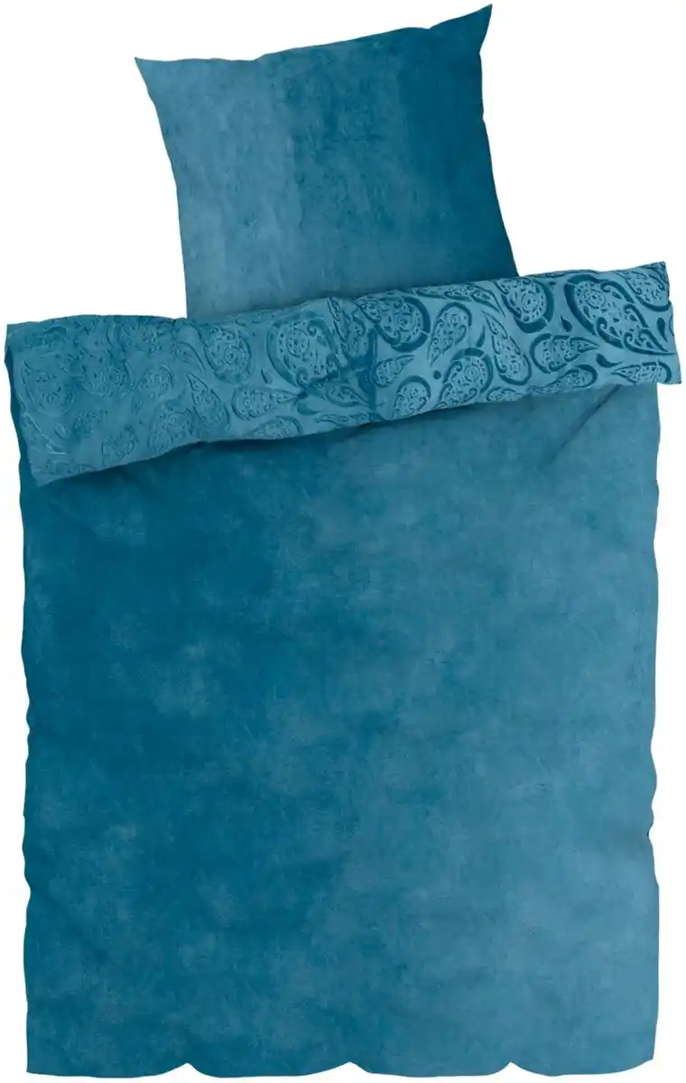 Bild 4 von LIV&BO® Plüsch-Bettwäsche-Set ca. 155 x 220 cm, 2-teilig