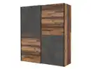 Bild 1 von Schwebetürenschrank Old Wood - grau 170 cm - DEDERIK