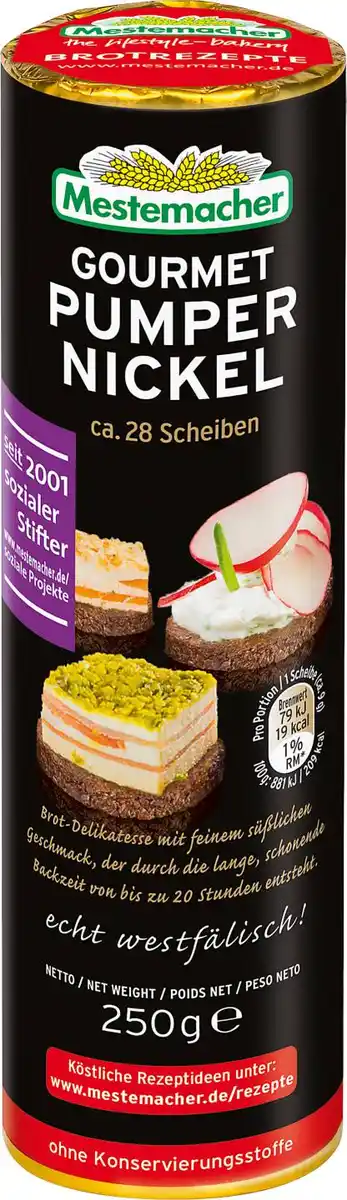 Bild 1 von MESTEMACHER Gourmet-Pumpernickel, 250-g-Packg.