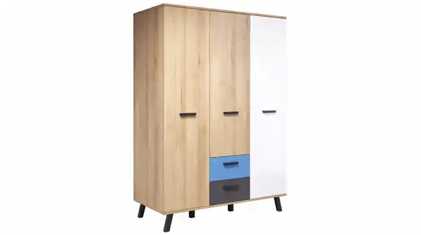 Bild 1 von Kleiderschrank  130 cm - in Bianco Buche - weiß - MATS COLOR