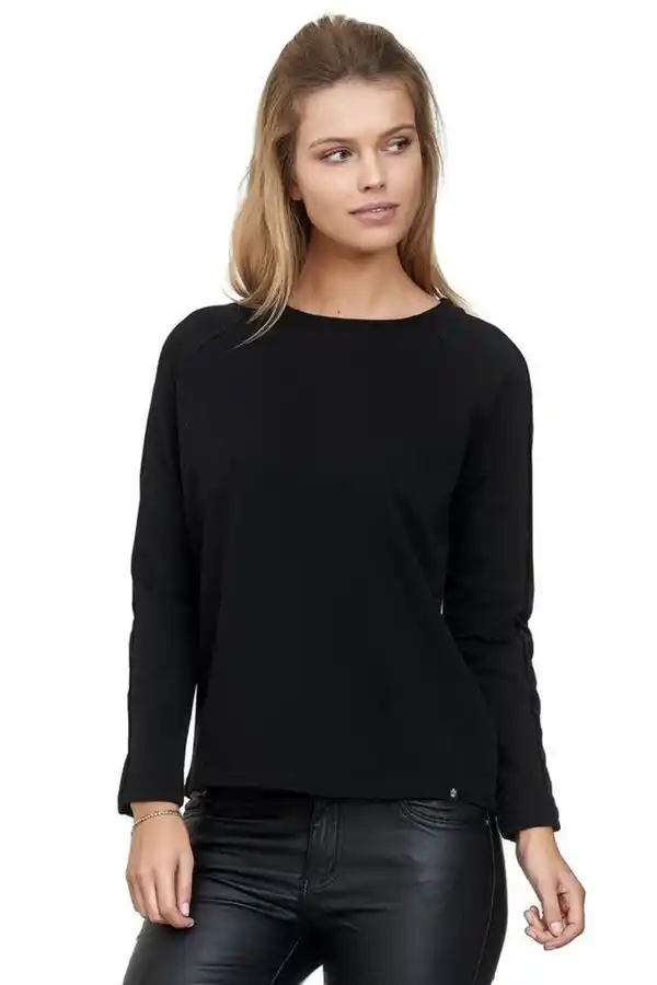 Bild 1 von Decay Sweatshirt mit schwarzen Samt-Seitenstreifen