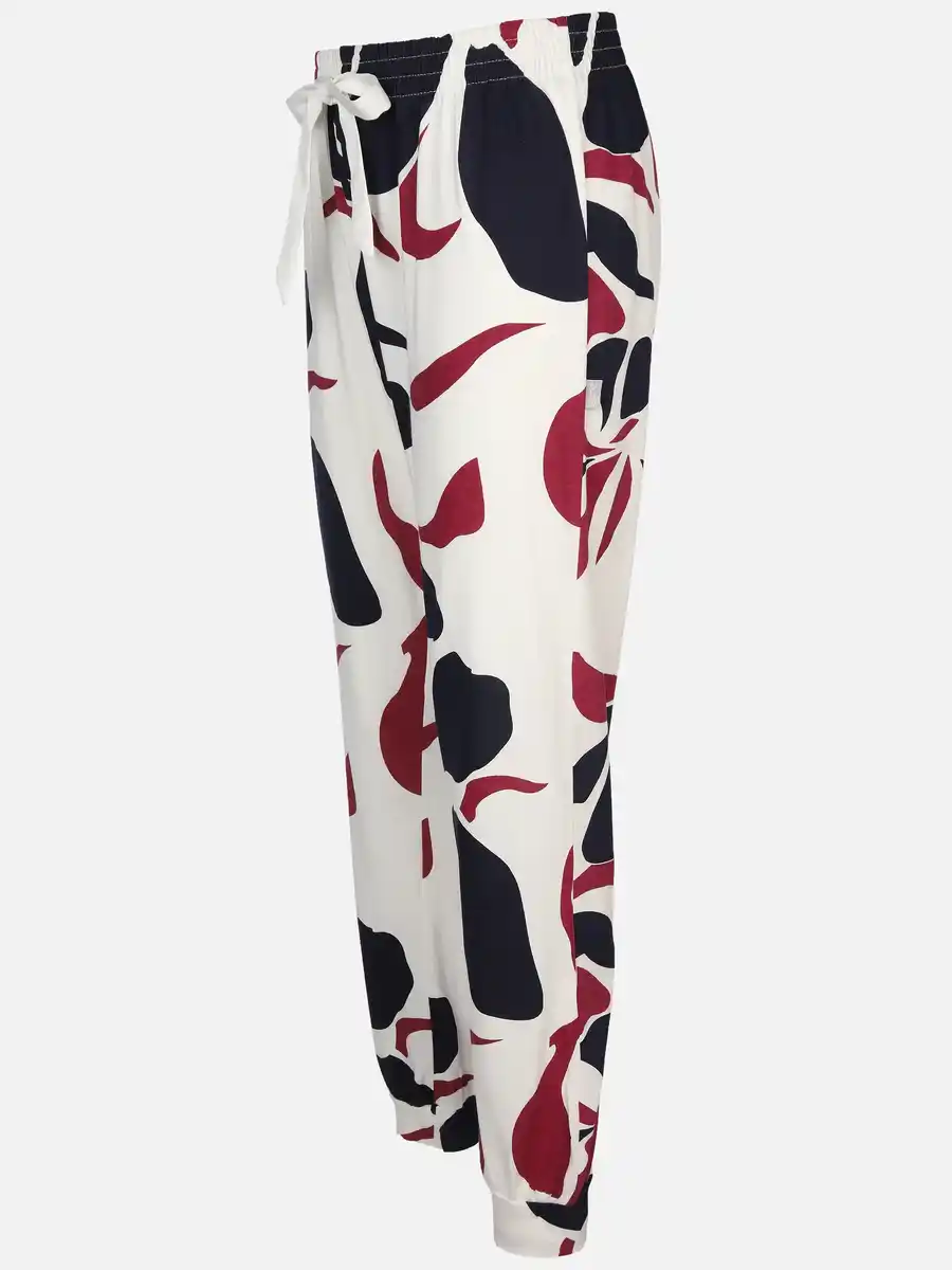 Bild 3 von Damen Pyjama Hose mit effektvollem Print Weiß