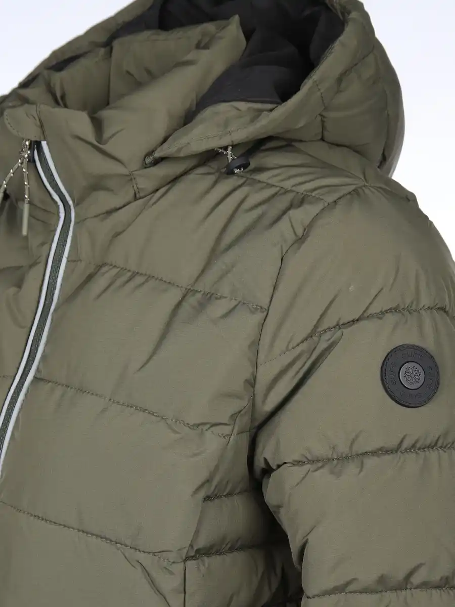 Bild 4 von Damen Steppjacke mit Kapuze Oliv