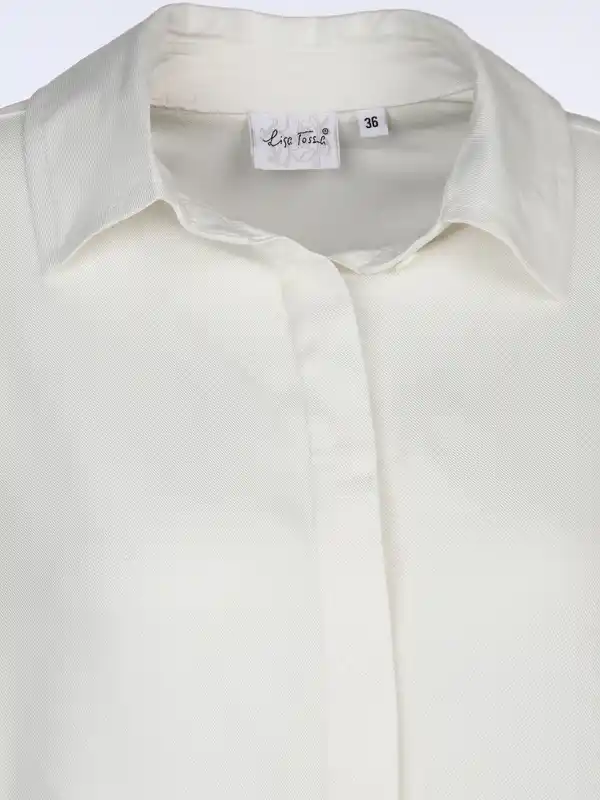 Bild 3 von Damen Bluse mit Knopfleiste Weiß