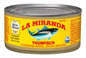 Thunfisch Sonnenblumenöl 185g La Miranda