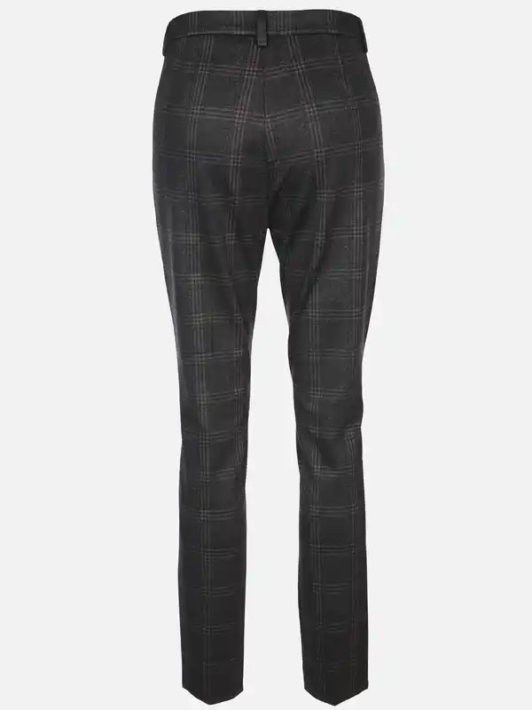 Bild 2 von Damen Stoffhose mit Print Schwarz