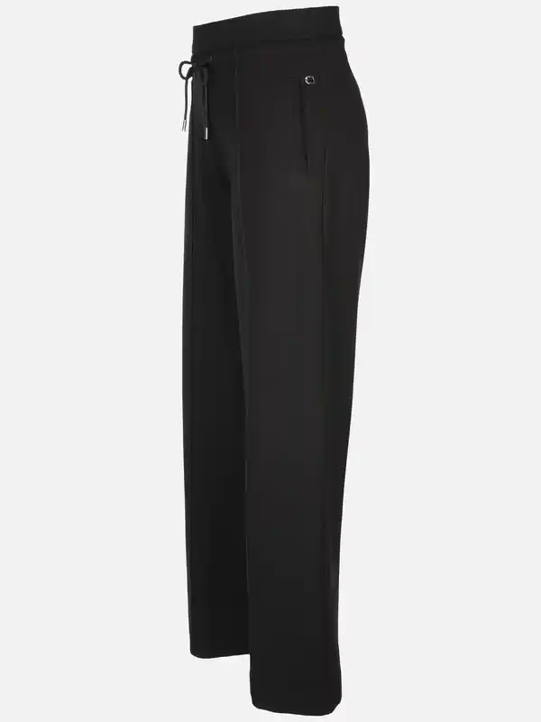 Bild 3 von Damen Hose mit weitem, geradem Bein Schwarz