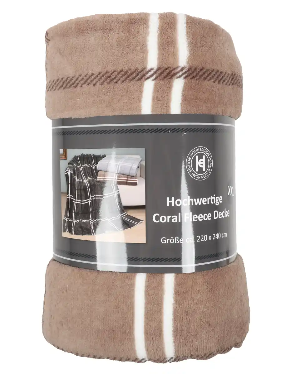 Bild 1 von Kuscheldecke Elisa, 220x240cm Braun