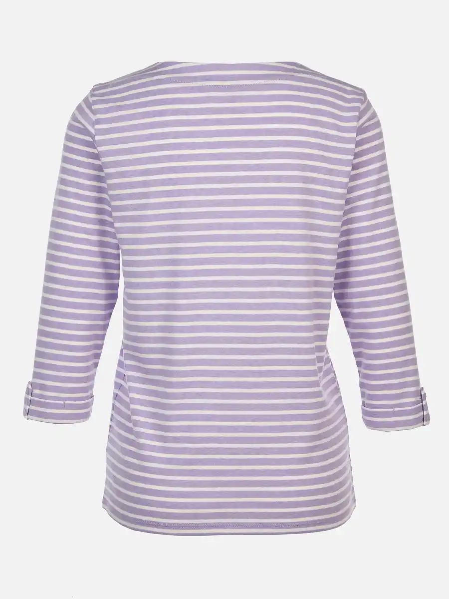 Bild 2 von Damen Shirt mit Streifenoptik Lila