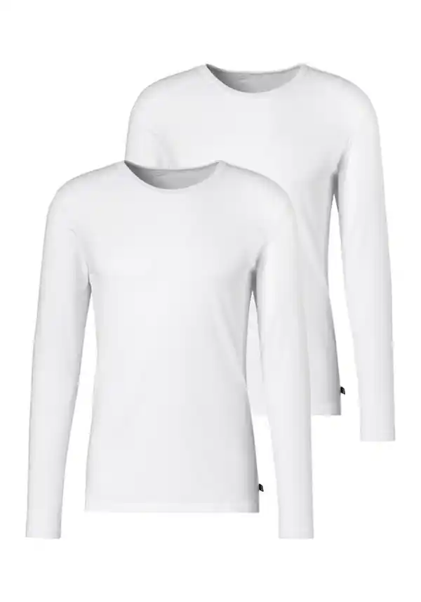 Bild 1 von H.I.S Langarmshirt (Packung, 2er-Pack) aus Baumwolle perfekt als Unterziehshirt, Weiß