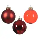 Bild 1 von Decoris Christbaumschmuck, 21 Stück, Glas, rund, rot