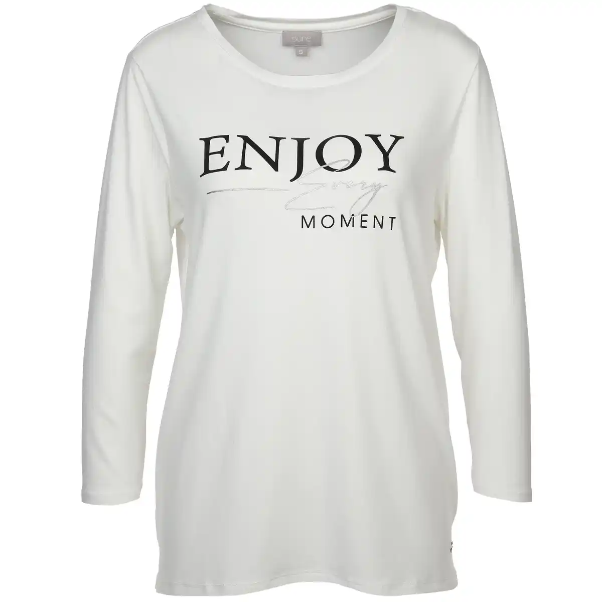 Bild 1 von Damen Shirt mit 3/4 Arm und Print Weiß