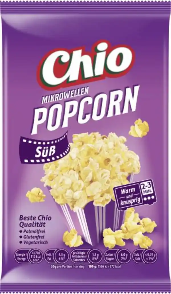 Bild 1 von Chio Mikrowellen Popcorn süß