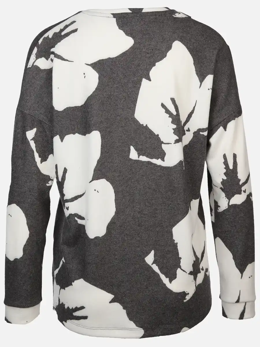 Bild 2 von Damen Flauschshirt mit V-Ausschnitt Grau