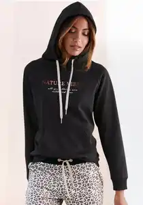 LASCANA Hoodie mit Kängurutasche, Loungeanzug, Schwarz