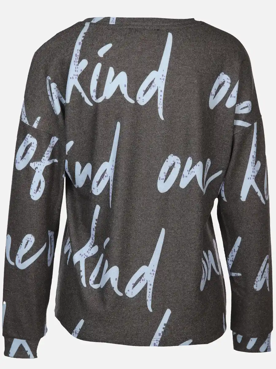 Bild 2 von Damen Print Flauschshirt Blau