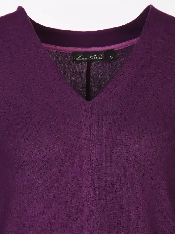 Bild 3 von Damen Flauschshirt in melierter Optik Lila