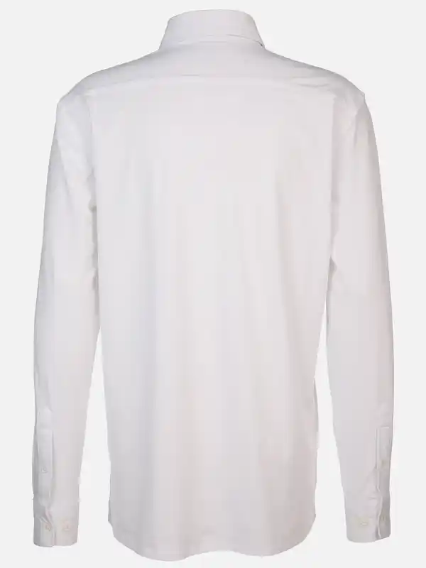 Bild 2 von Herren Langarm Jerseyhemd Weiß