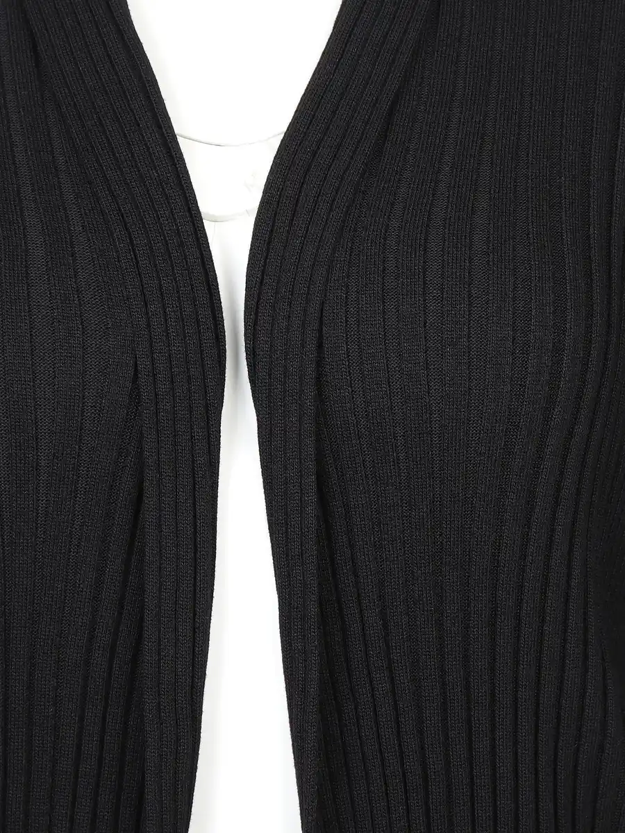 Bild 3 von Damen Ripp-Cardigan Schwarz