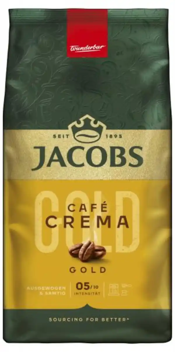 Bild 1 von Jacobs Kaffeebohnen Café Crema Gold