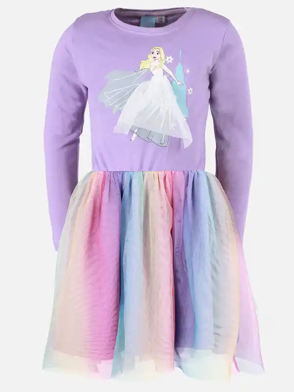 Bild 1 von Mädchen Kleid mit Frozen Motiv und Tüllbesatz Lila