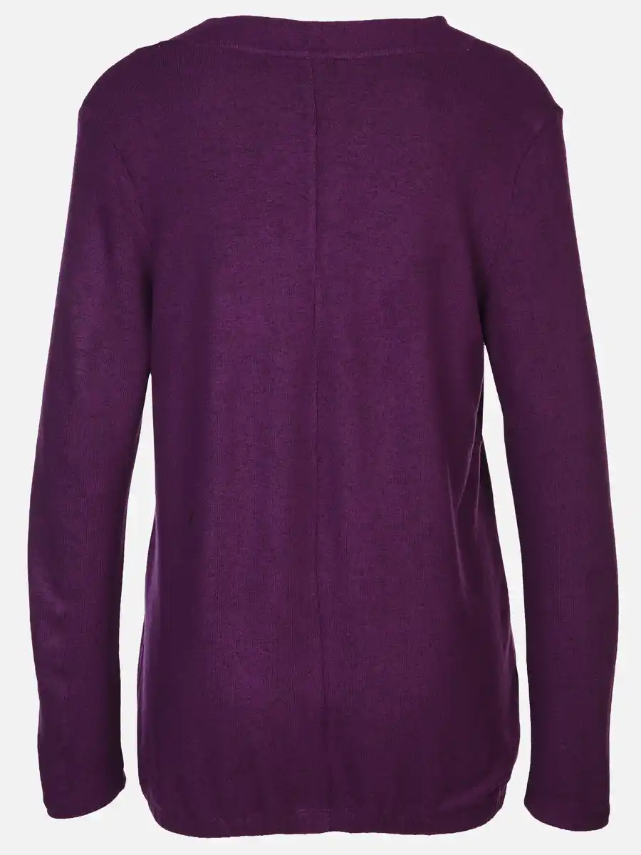 Bild 2 von Damen Flauschshirt in melierter Optik Lila