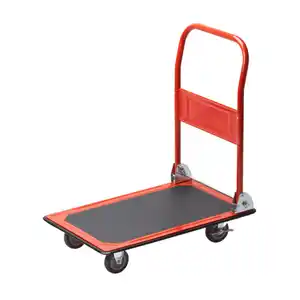 Plattformwagen klappbar 150 kg aus Stahl - rot