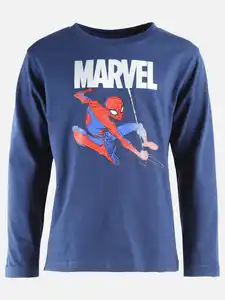 Jungen Langarmshirt mit Spiderman Motiv Blau