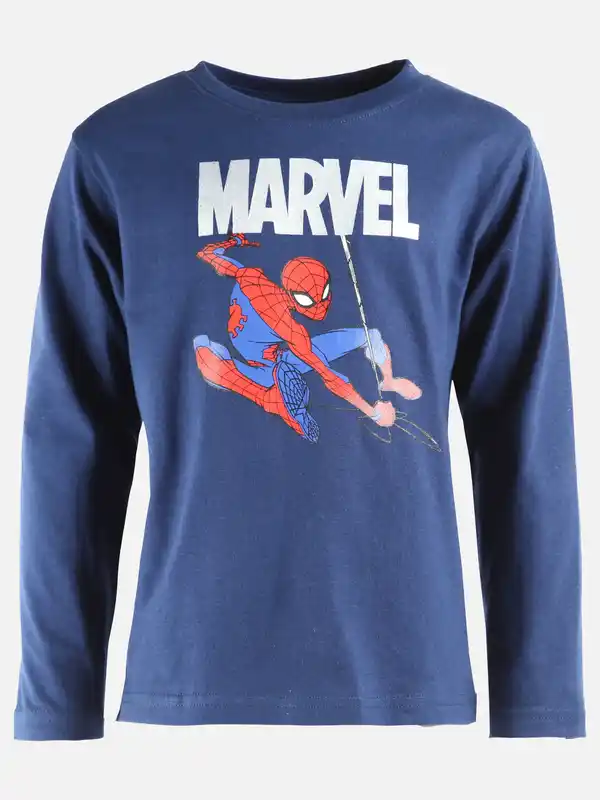 Bild 1 von Jungen Langarmshirt mit Spiderman Motiv Blau