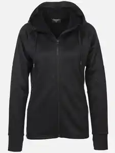 Damen Funktionsjacke mit Kapuze Schwarz