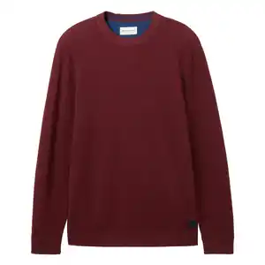 Herren Pullover mit Struktur Rot