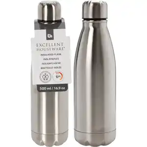 Isolierflasche 500 ml, aus Edelstahl