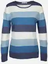 Bild 1 von Damen Strickpullover "Cashmere Like" mit Streifen Blau