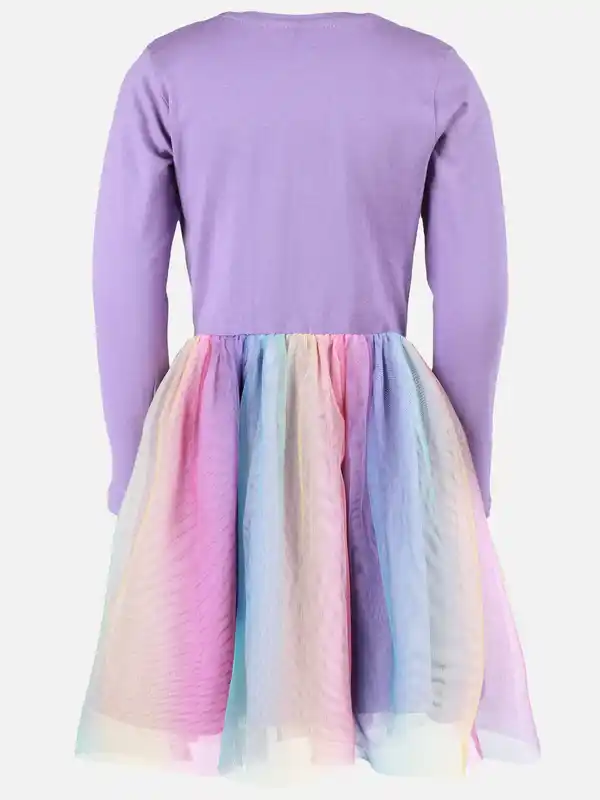 Bild 2 von Mädchen Kleid mit Frozen Motiv und Tüllbesatz Lila