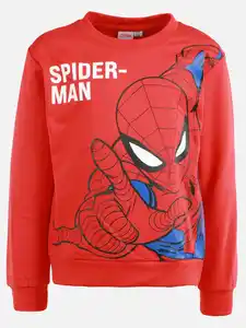 Jungen Sweatshirt mit Spiderman Motiv Rot