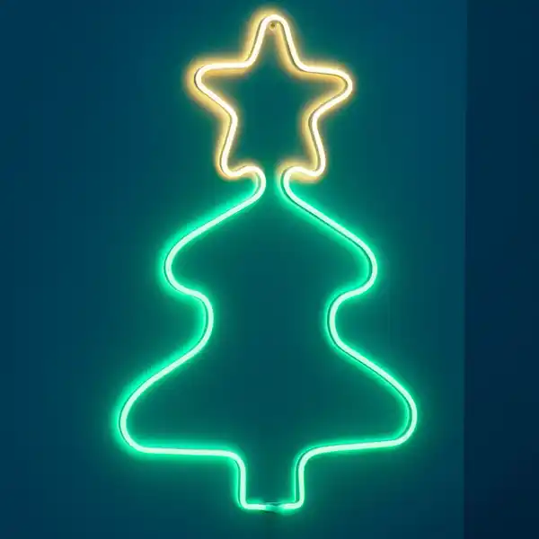 Bild 1 von LED-Wanddekoration Neon Weihnachtsbaum mit 96 LEDs und Timerfunktion