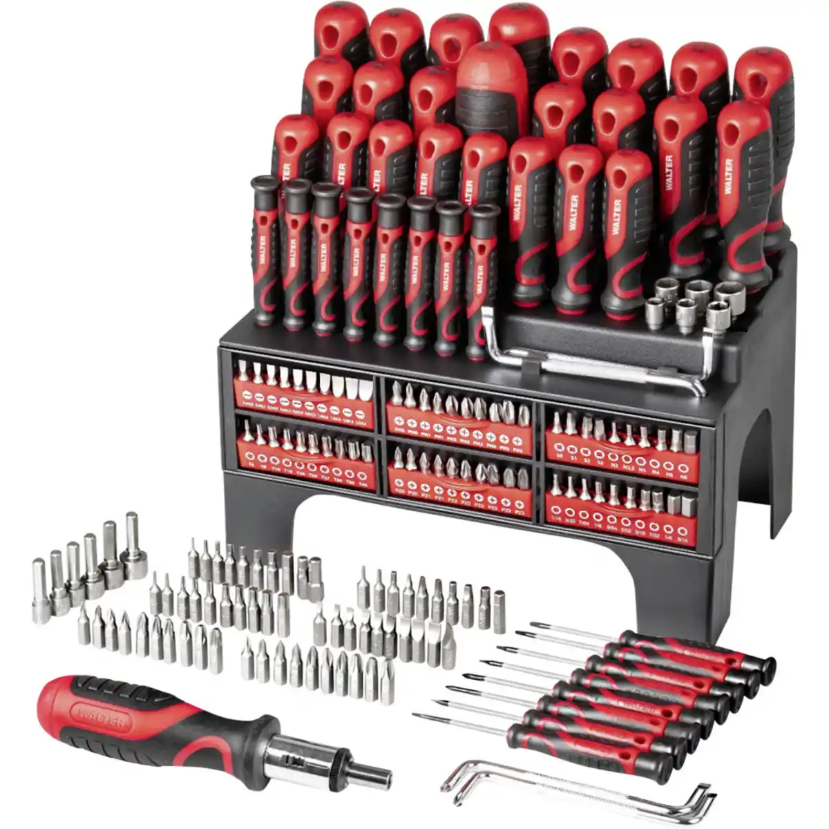 Bild 1 von WALTER XXL Schraubendreher- und Bitset 100-teilig