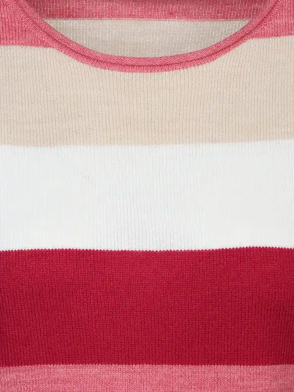 Bild 3 von Damen Strickpullover "Cashmere-Like" mit Streifen Rosa