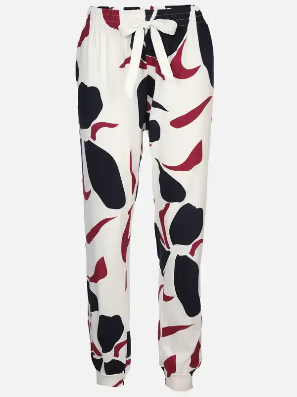 Bild 1 von Damen Pyjama Hose mit effektvollem Print Weiß