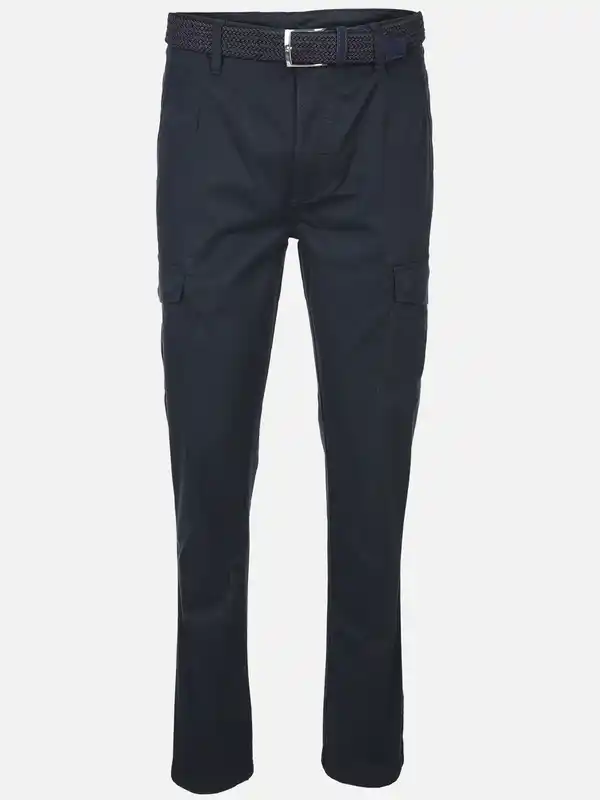 Bild 1 von Herren Cargohose mit Flechtgürtel Blau