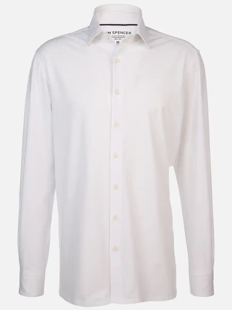 Bild 1 von Herren Langarm Jerseyhemd Weiß