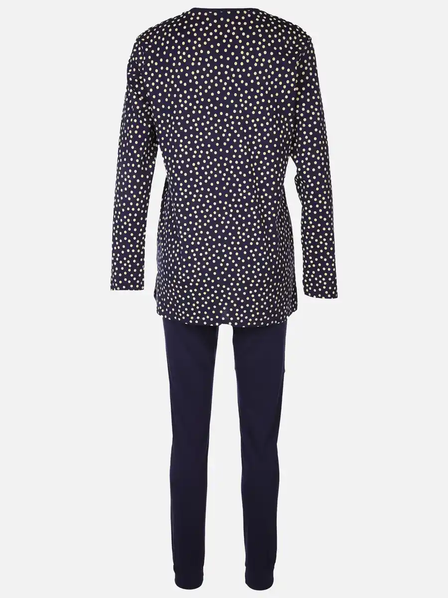 Bild 2 von Damen Pyjama mit Knopfleiste Blau