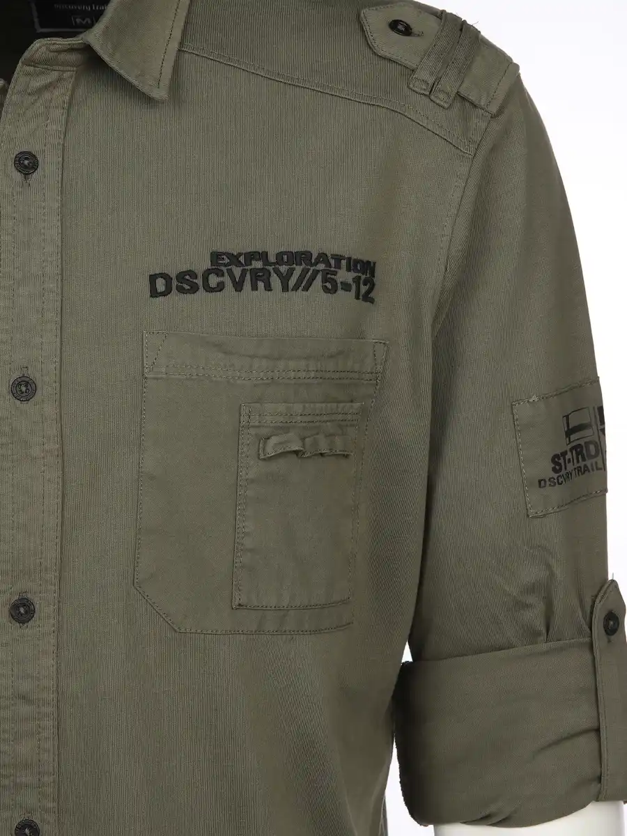 Bild 3 von Herren Jerseyhemd mit diversen Taschen Oliv